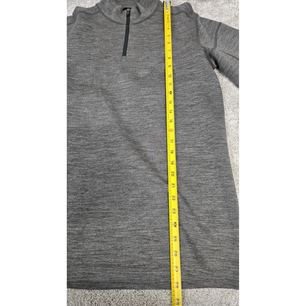 Kuhl Revel 1/4 Zip Sweater 100% Merino Wool Thumbholes Pullover Gray Men's M EUC - Picture 7 of 13